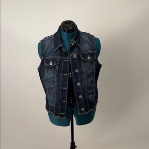 Maurices Dark Blue Denim Vest